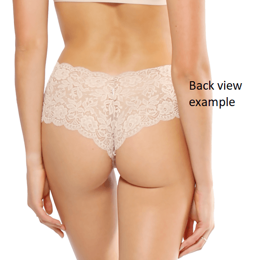 Women's Wine Floral Lace Boxer Without Elastics